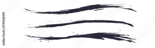 お正月や和風なデザインに使えるブラシストローク。毛筆の筆跡。筆文字。