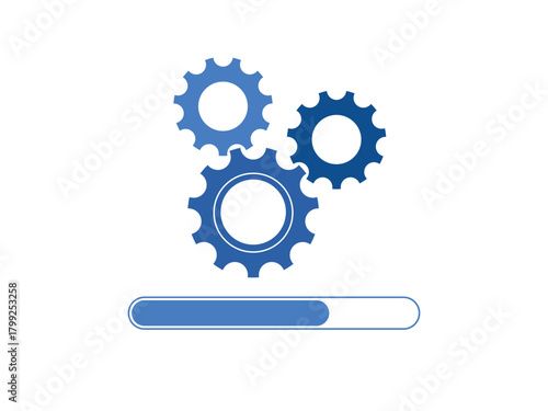 System update. Mobile application design, loading, instaling