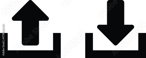 Upload and download icons