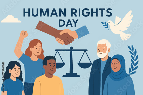 vector illustration of a Human Rights Day