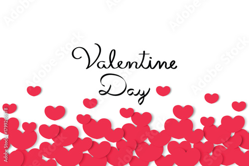 Valentine's Day background, romantic heart Valentines