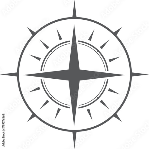 Compass Arrow Guide Logo Design Travel Vector Template Icon
