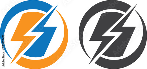 Electric Bolt Energy Logo Design Power Vector Template Icon