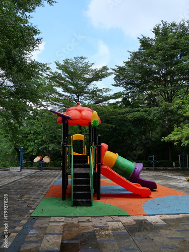 colorful playground in the park