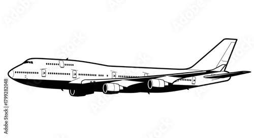 Boeing 747 vector ilustration 