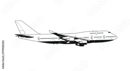 Boeing 747 vector ilustration 