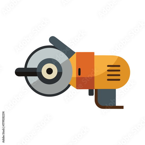 vector illustration of a angle grinder