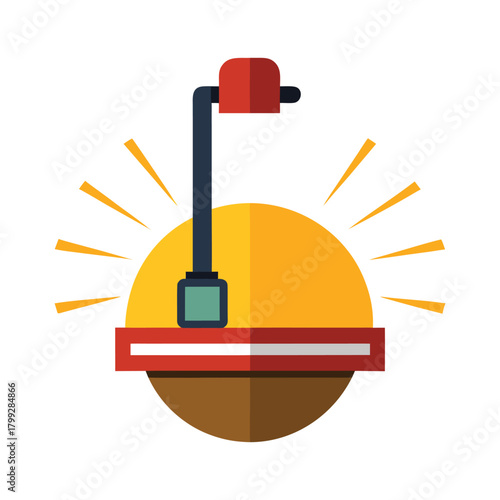 vector illustration of headlamp