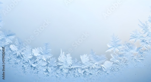 Winter Ice Crystal Texture Background