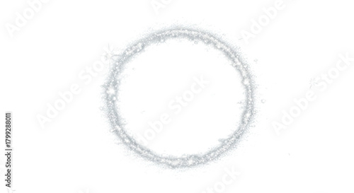 Sparkling Silver Glitter Circle Frame.eps