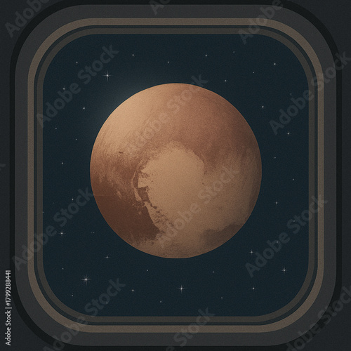 Vector Illustration of Pluto from Spacecraft