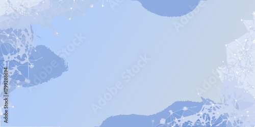 Abstract blue background with interconnected lines and glowing dots forming a network pattern