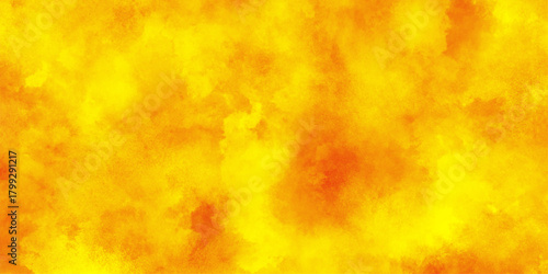 Abstract vibrant yellow watercolor on white background, flyer, poster, banner and cover design. Hand drawn illustration for your design .orange watercolor painted background ,