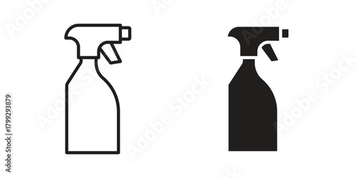 Water spray icon illustrations collection. editable stroke outline and flat style