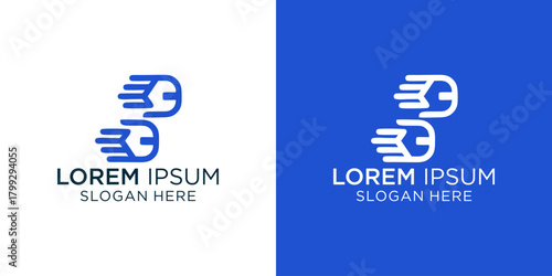 Letter S logo design with dynamic motion lines, perfect for a tech startup or innovative business, conveying speed, precision, and forward thinking vision