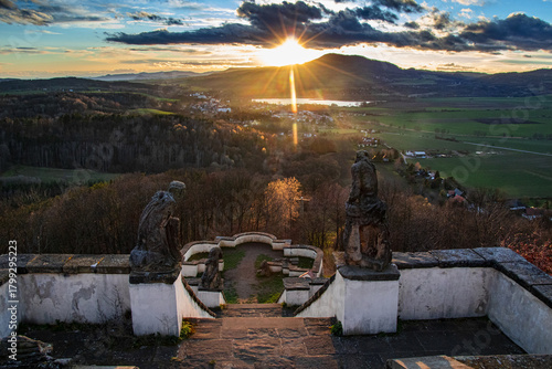 Behang sunset at a pilgrimage site