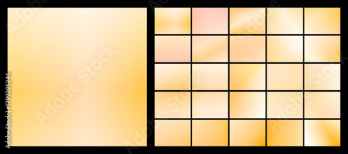 Collection of orange and peach gradient backgrounds, smooth, representing warmth and subtle transitions, for digital design, "Innovate & Grow" concept