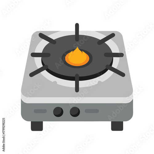 gas stove burner vector illustration