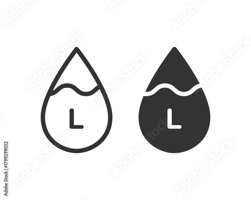 Liter icon. Liter icon web vector collection