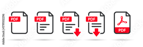 Download button icon. Upload icon. Down arrow bottom side symbol. Click here button. Save cloud icon push button for UI UX, website, mobile application. Download pdf file button