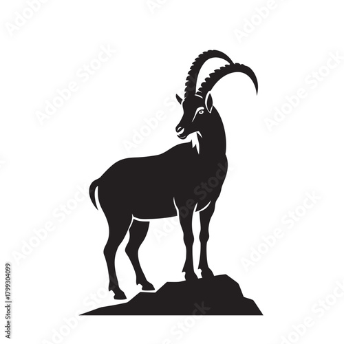 Ibex Summit Conqueror Rugged Mountain Silhouette