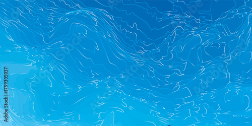 Light reflection Beautiful wave pattern On the ocean surface