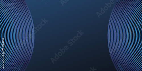 Abstract dark blue background with radiating concentric circles and subtle texture