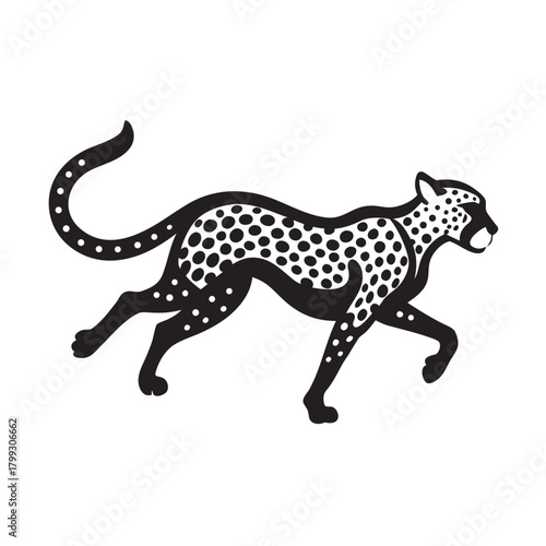 Cheetah Sprinting Speedster Fast Predator Silhouette