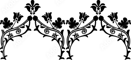 traditional pattern of sumatera. floral pattern with dark color