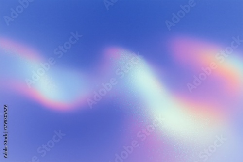 Abstract background of Dreamy Blue Purple Waves with Rainbow Sparkles