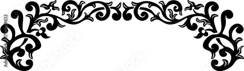 traditional pattern of sumatera. floral pattern with dark color