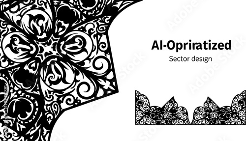 Intricate ornamental flourish with elegant floral patterns and decorative borders, perfect for sophisticated design projects and branding