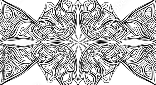 Photography Intricate Celtic knotwork border design evoking ancient artistry and timeless el