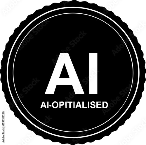 Modern AI technology seal signifies intelligent automation and advanced artificial intelligence solutions for innovation and future growth