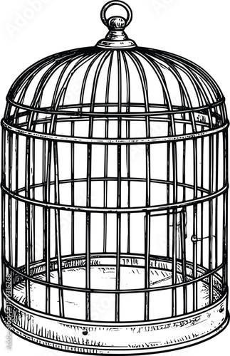 Illustration of a bird cage 