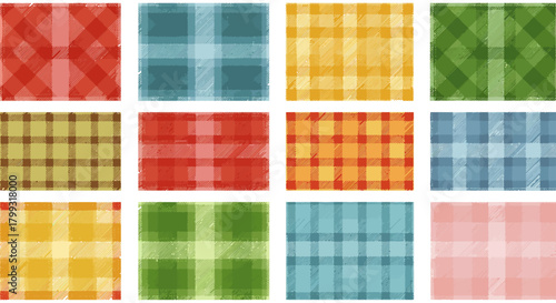checkered pattern backgrounds colorful plaid textures create a vibrant backdrop for fabric designs textiles and wrapping paper vintage retro aesthetic