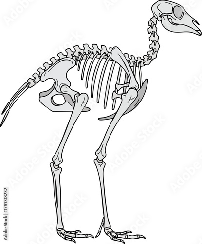 Detailed Bird Skeleton Illustration Anatomy and Structure