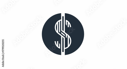 Modern Dollar Symbol Financial Logo Icon