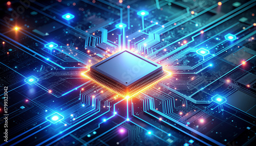 Futuristic AI Chip Concept