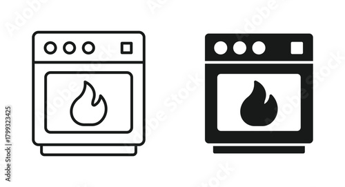 Oven Appliance Icon , vector illustration . 