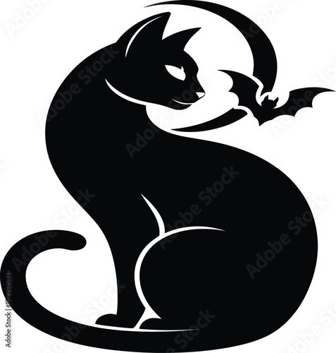 Black cat cartoon