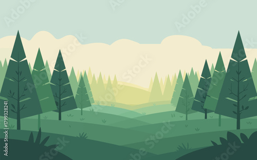 landscape with trees
