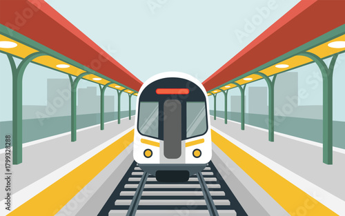 subway train in motion