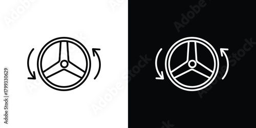 Autopilot icon outline. Vector isolated pictogram for web