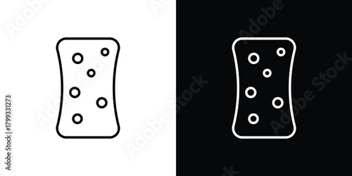Bath sponge icon outline. Vector isolated pictogram for web