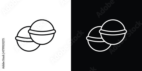 Bath salts bomb icon outline. Vector isolated pictogram for web