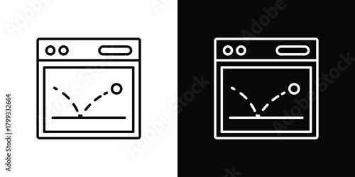 Bounce rate icon outline. Vector isolated pictogram for web