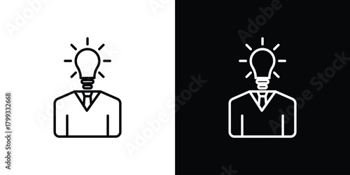 Brand awareness icon outline. Vector isolated pictogram for web