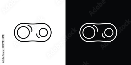 Cell division icon outline. Vector isolated pictogram for web
