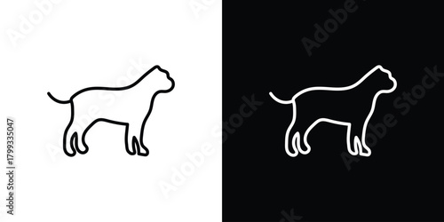 Chihuahua dog icon outline. Vector isolated pictogram for web